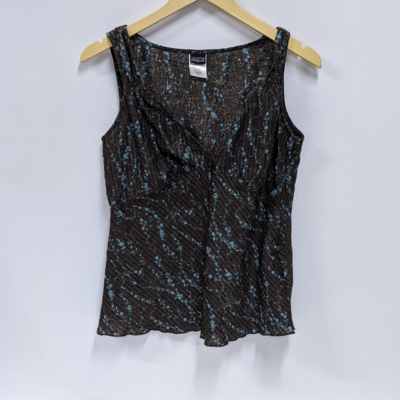 Patagonia Floral Tank Top, Hemp, High-back Tank Top, Ladies 12, Retro / Vintage - Picture 12 of 12